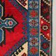 Turkish runner 490x88 cm tribal rug, red, beige, blue, vintage