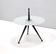 Tripod Beech and Glass Side Table, Italy, 1980s