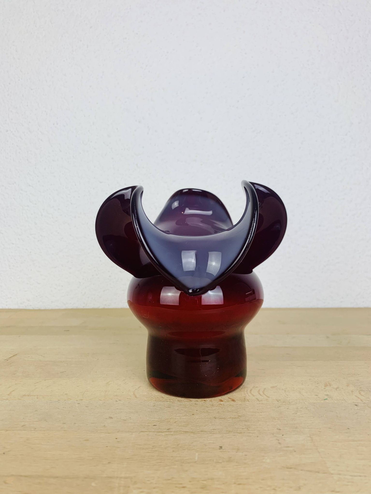 Donkey Vase by Czeslaw Zuber, blown glass, 1970