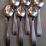 Set of 6 silver plated soup spoons