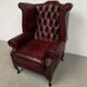 Burgundy chesterfield chair