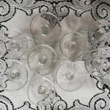 Suite of 9 old bistro wine glasses