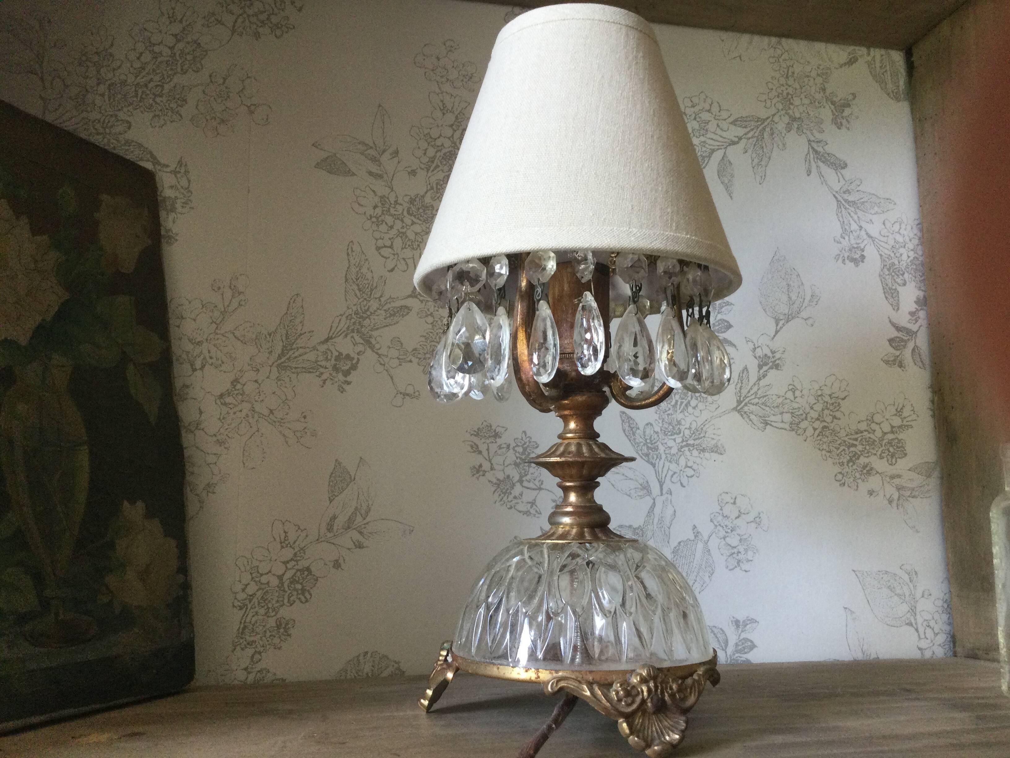 Small antique lamp with tassels