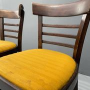 Pair of dining chairs by INTERIER n. p. Praha, wooden dining seating, 1974