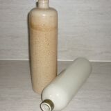 2 bottles of glazed stoneware in natural colours