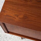 Midcentury Danish sideboard in teak with tambour doors by Løvig 1960s