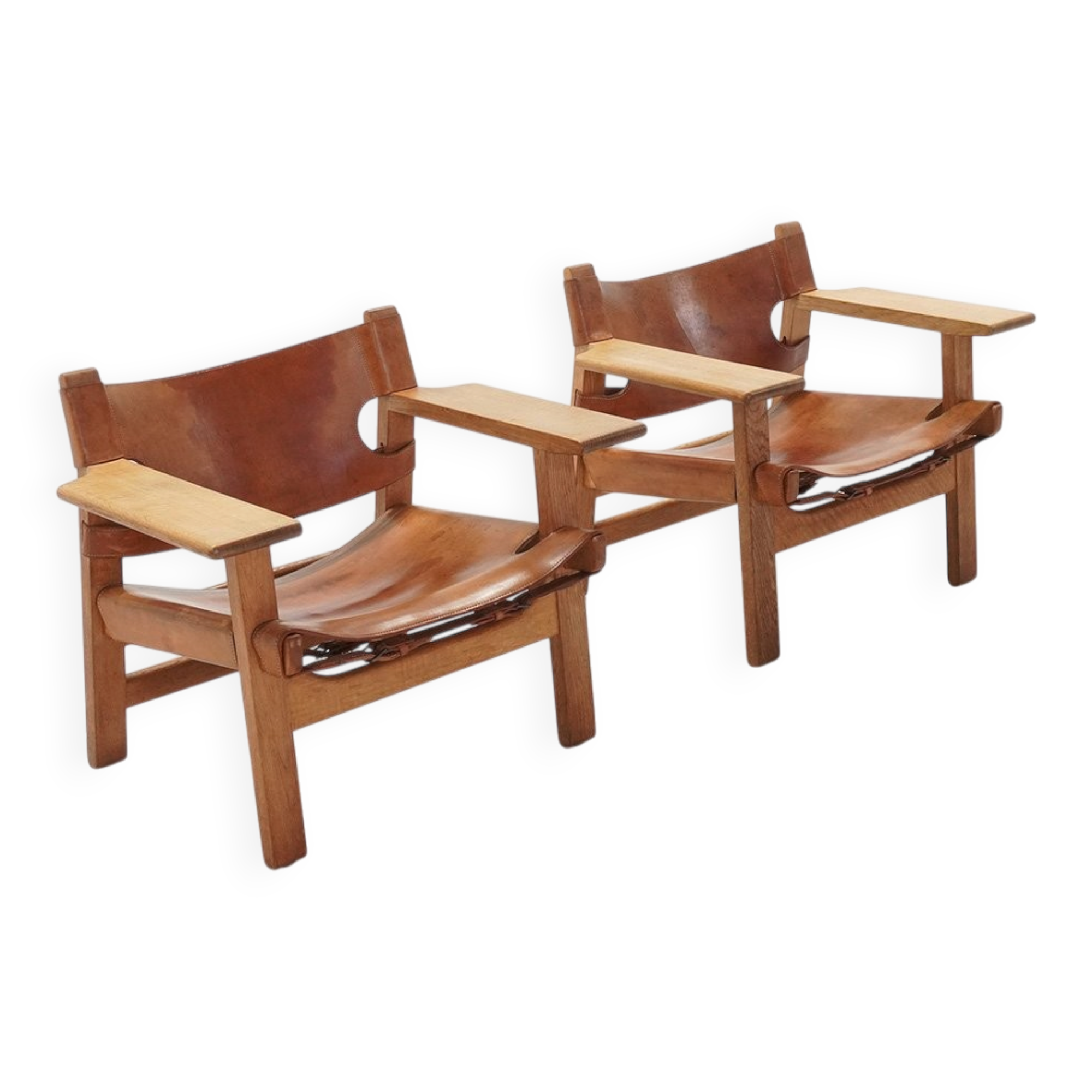 Vintage Danish Chairs by Børge Mogensen for Fredericia, 1970s, Set of 2