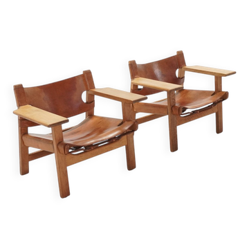 Fauteuils par Børge Mogensen pour Fredericia, années 1970, ensemble de 2