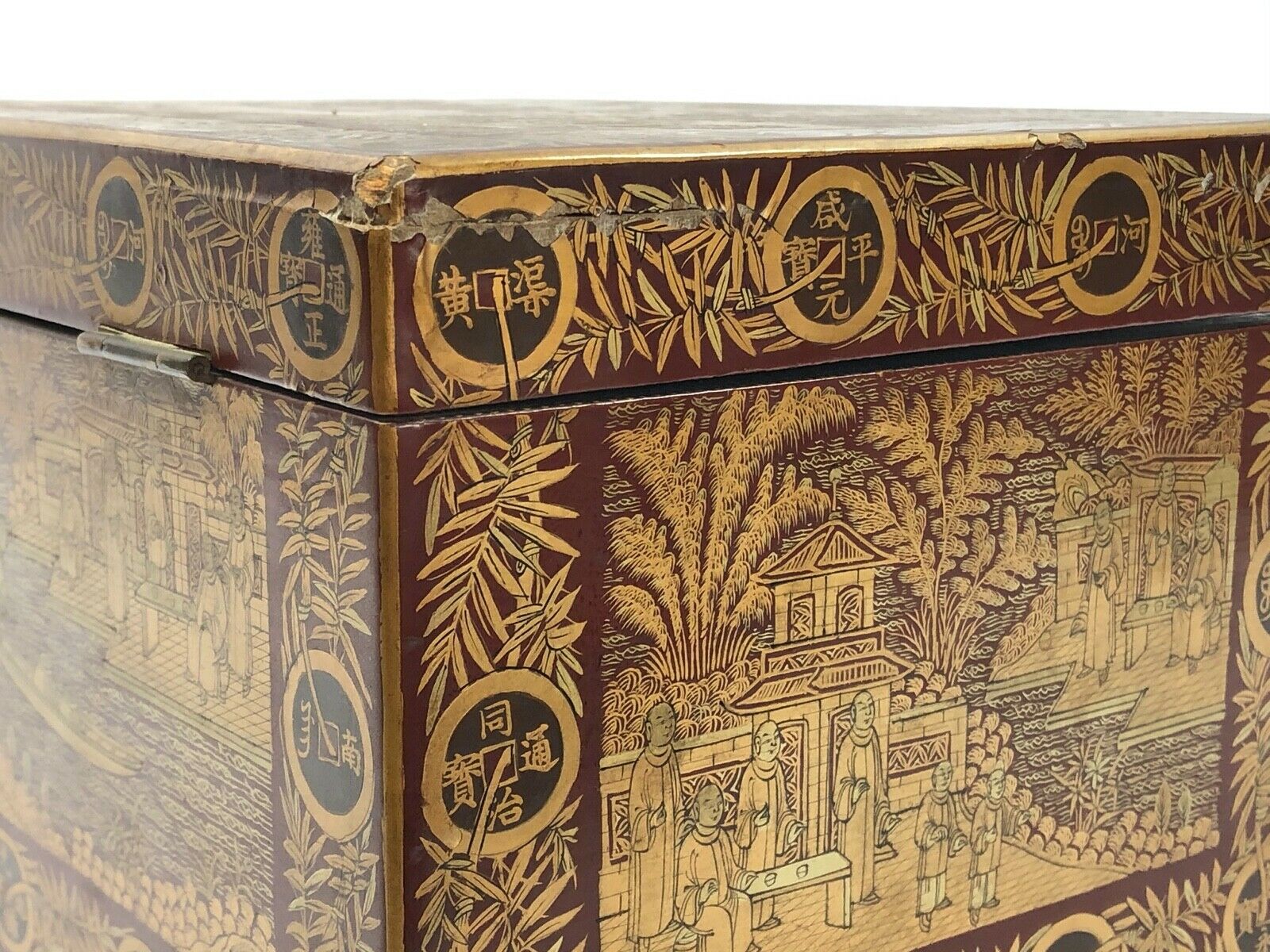 Box laque japan china a the with etain enhances or scene commerce19eme