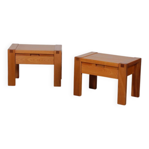 Paire de chevets en orme