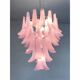 Lustre contemporain en verre de Murano « Selle » rose givré, style Mazzega