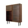 Rosewood display cabinet by Omann Jun Møbelfabrik model 6 with lighting, Denmark 1960s