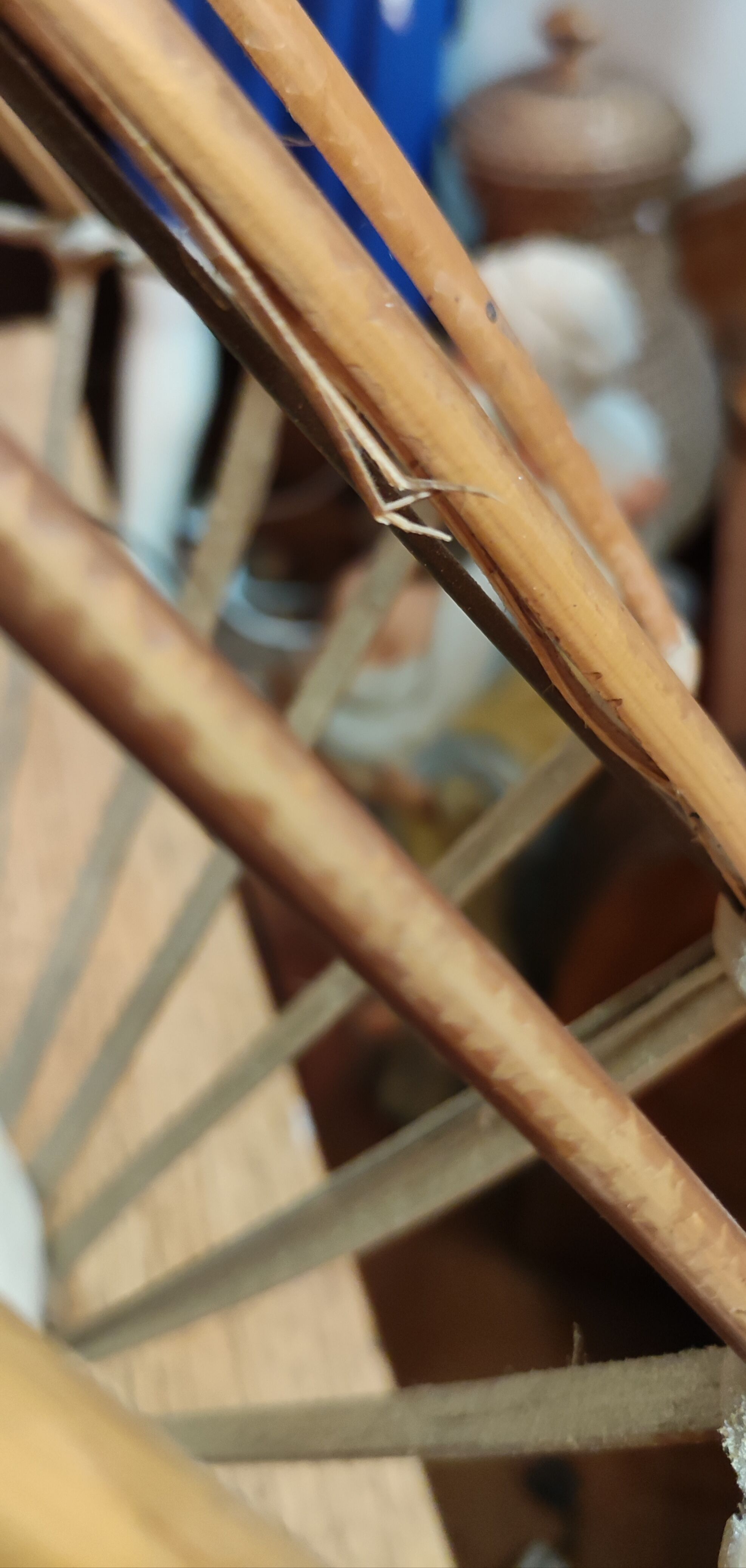 Pair of rattan suspensions 1960s-1970s