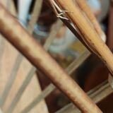 Pair of rattan suspensions 1960s-1970s