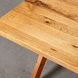 Pine dining table 1970s