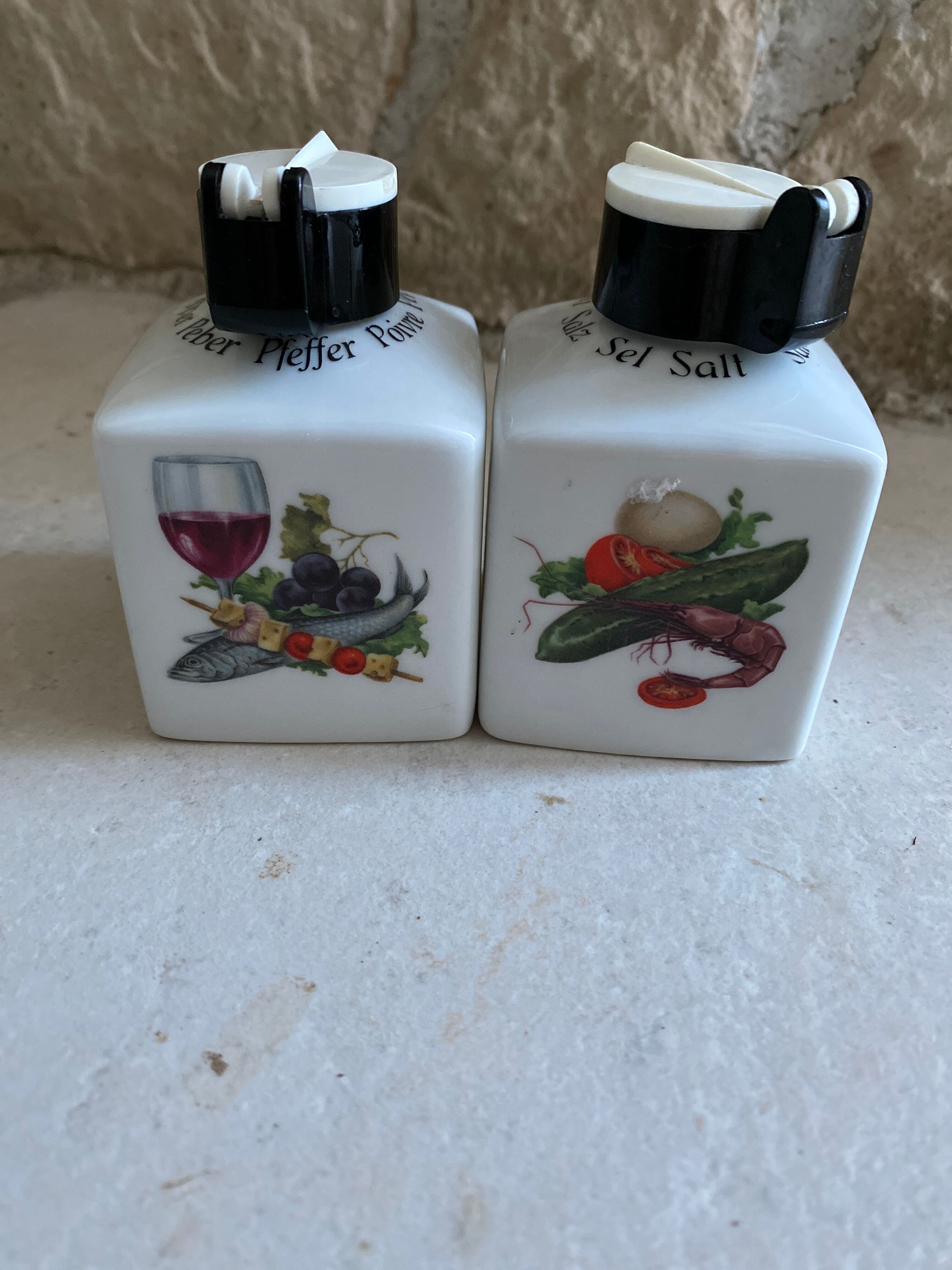 Vintage German porcelain spice pots