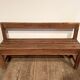 Schoolboys' bench with exotic wooden slats -XXeme