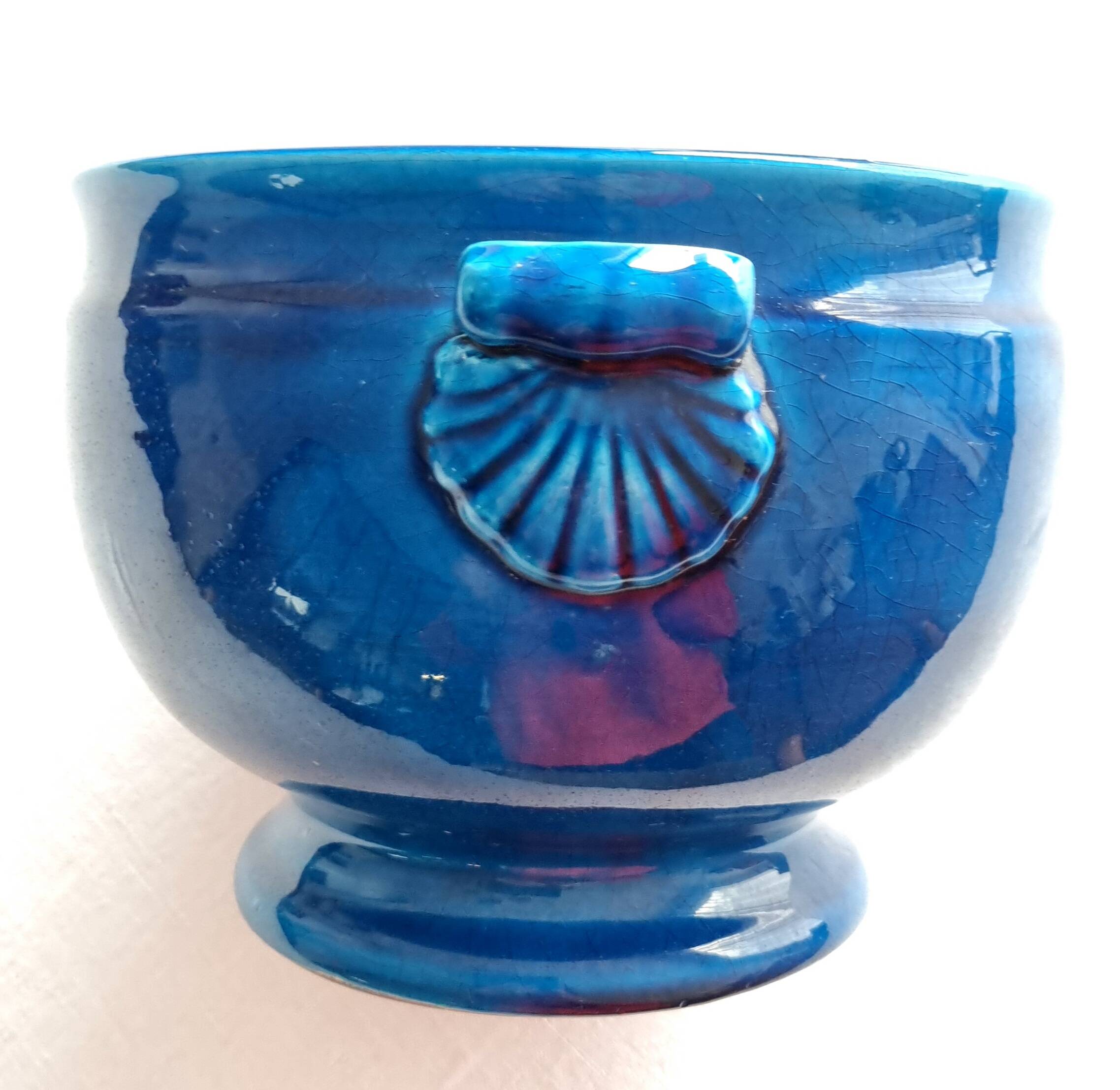 Turquoise blue vegetable bowl