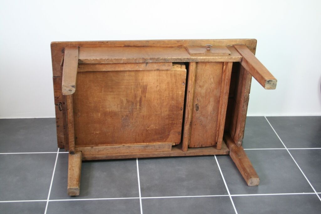 Rustic farm house table with 2 1930 drawers