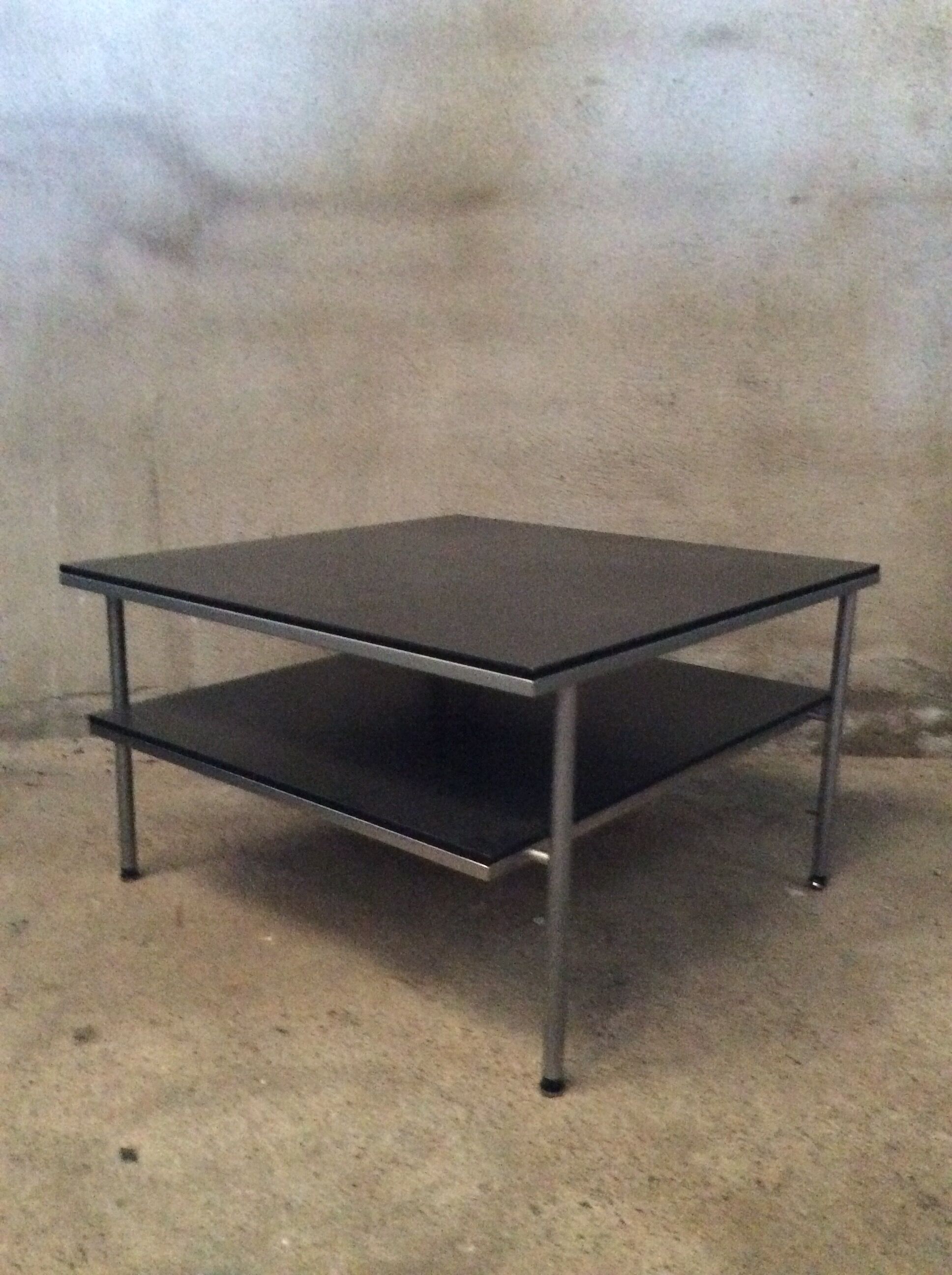 Kron grey metal square coffee table