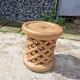 African stool Bamileke Natural brown