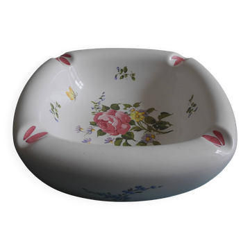 large ceramic vintage decorative French ashtray