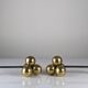 Bronze and wrought iron andirons by Jacques Adnet, 1930s