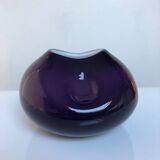 Vase verre bicolore parme