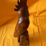 Sculpture en bois représentant un perroquet