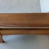 Teak and wool armchair