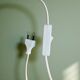 White acrylic table lamp Vela by Samuel Parker