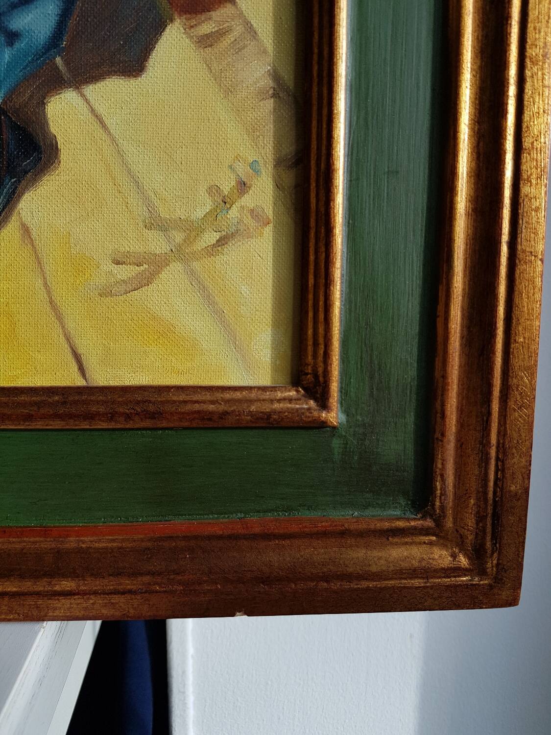 Peinture à l'huile sur toile, signée Hidalgo 1994, 46x58cm avec cadre