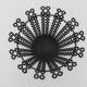 Perforated black metal cachepot from the 1950s and 1960s.