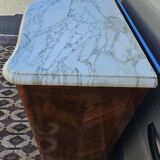 curved buffet in marquetry – Louis XV / Louis XVI Transition style