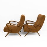 Attribute to Paolo Buffa Mid-century Modern Italian Bouclè Armchairs, Pair