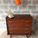 Vintage Scandinavian style mahogany chest of drawers