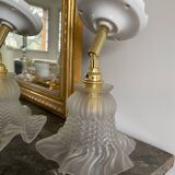Pair of vintage tulip wall lights