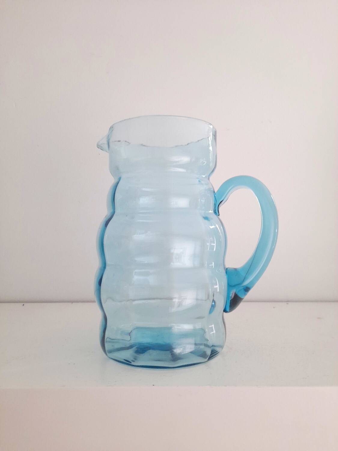 Doyen Tiered Blue Glass Carafe