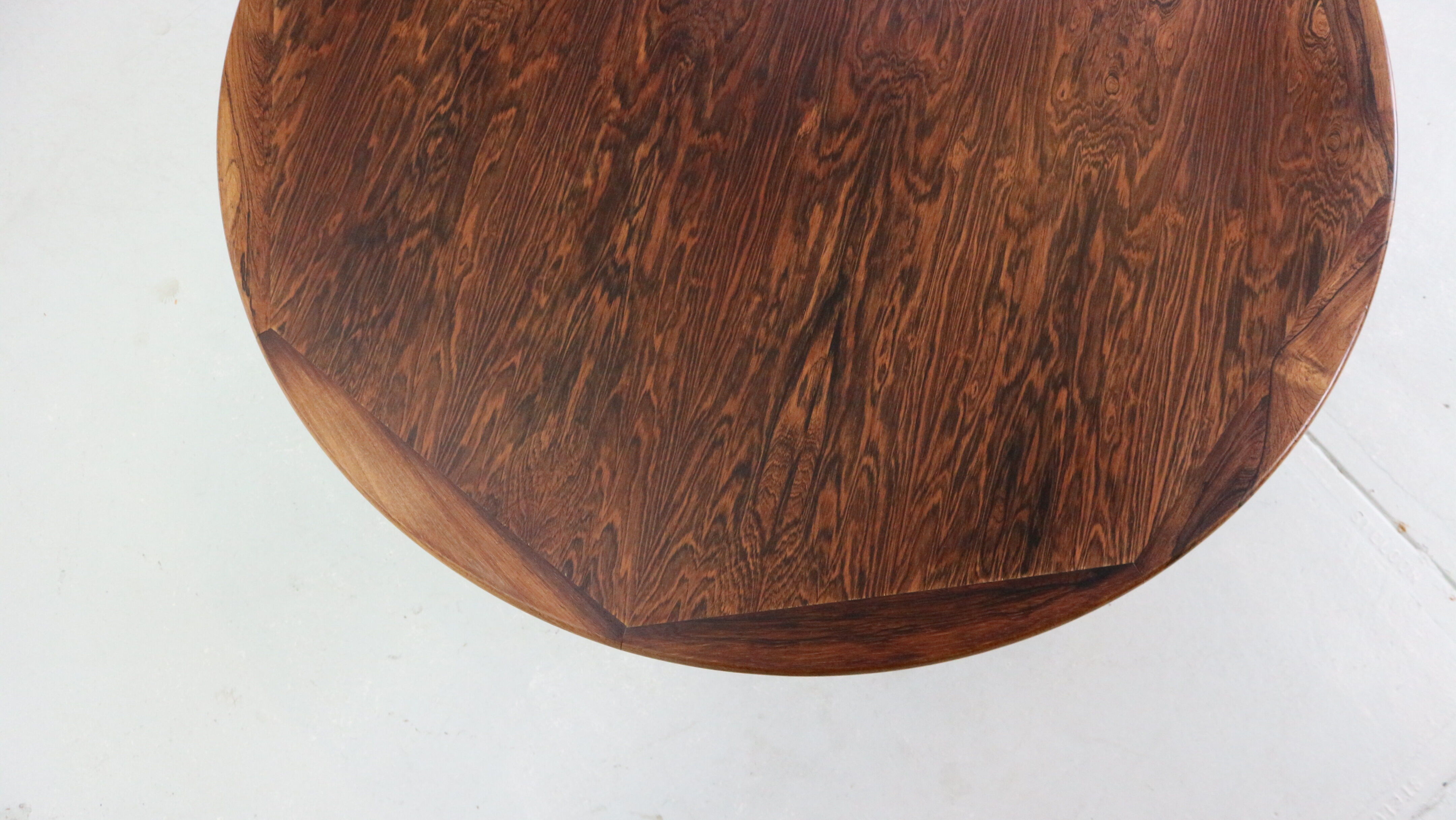 Mid century modern  round rosewood coffee table, 1960s denmark