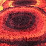Tapis XXL Ege Taepper Rya De Luxe, Rug en laine orange 70