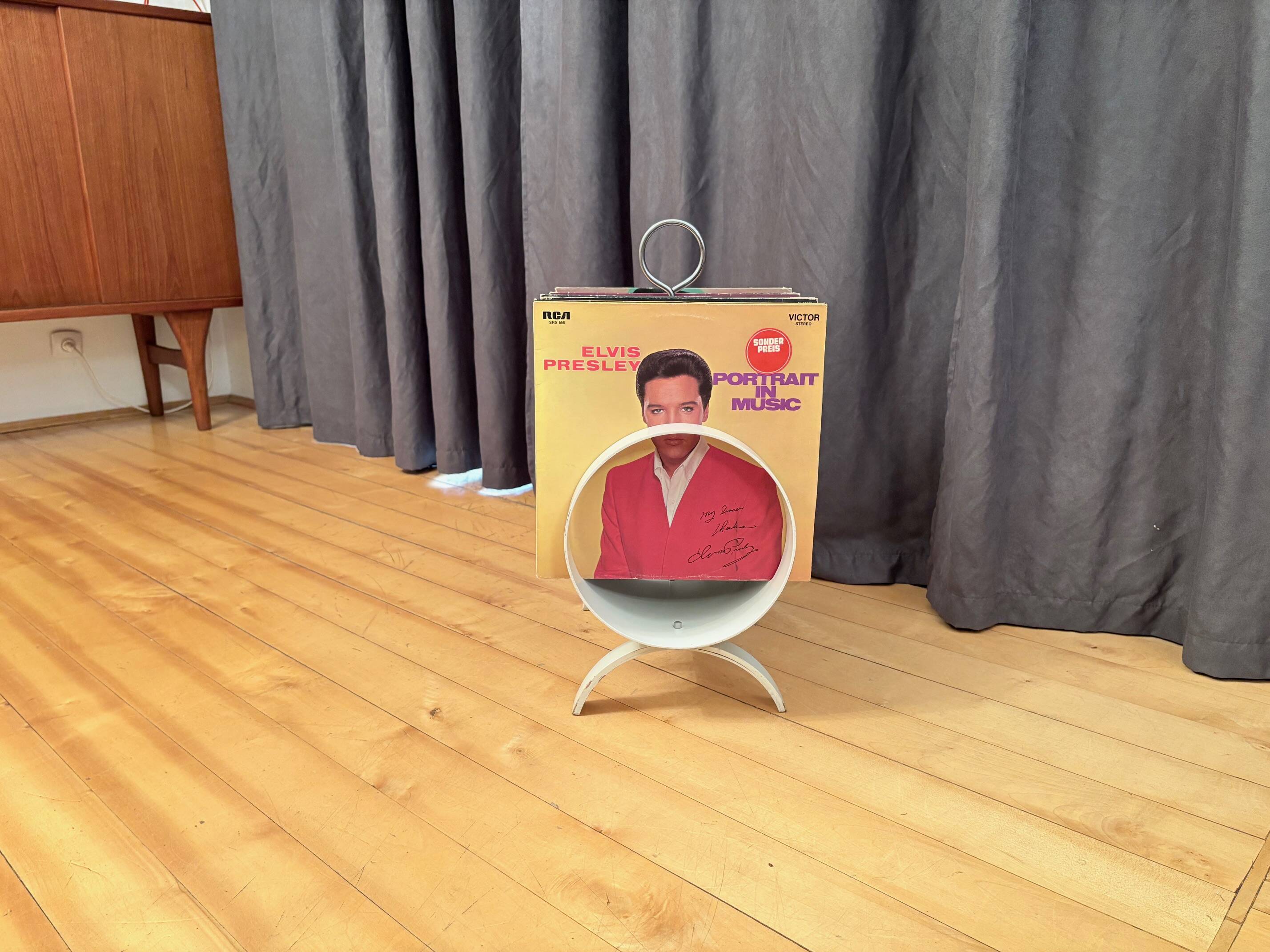 Vinyl Record Magazine Rack, Opal Möbel, 1970s