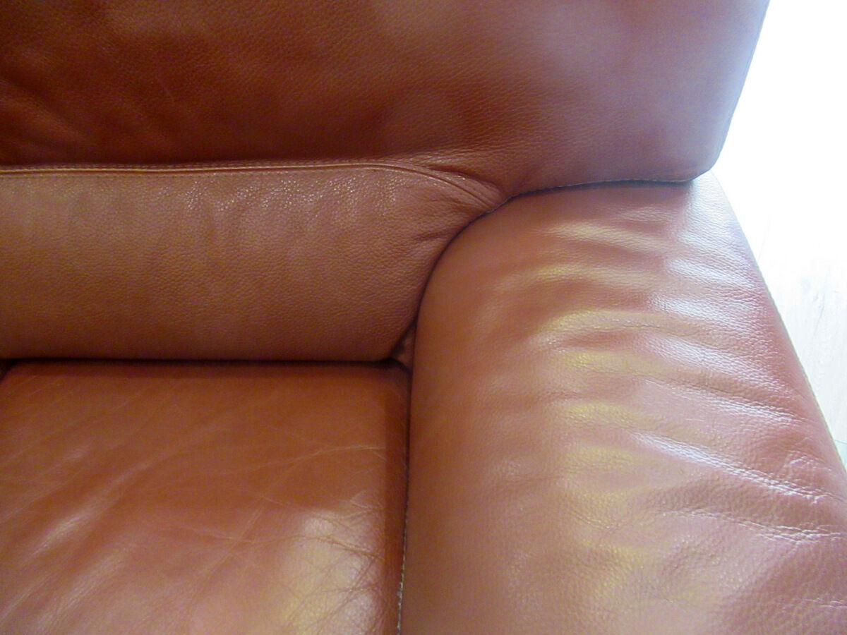 Leather sofa, 2 seats, Roche-Bobois brand