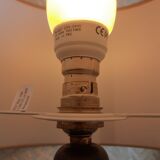 Turned wooden table lamp - vintage