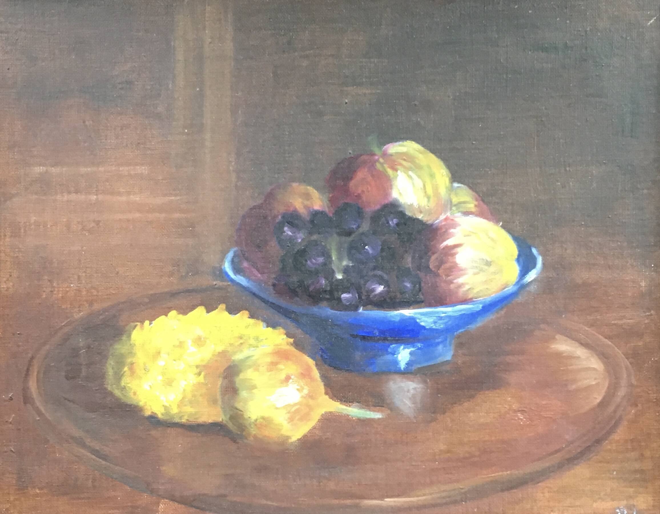 Old fruit bowl painting