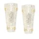 Set of 3 large angular wall sconces in Murano glass by Hillebrand, Germany, 1960s.