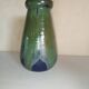 Vase vert et bleu en grès de Puisaye de Léon Pointu