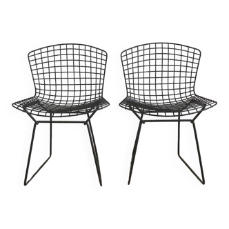 Pair of Wire Harry Bertoia chairs for Knoll