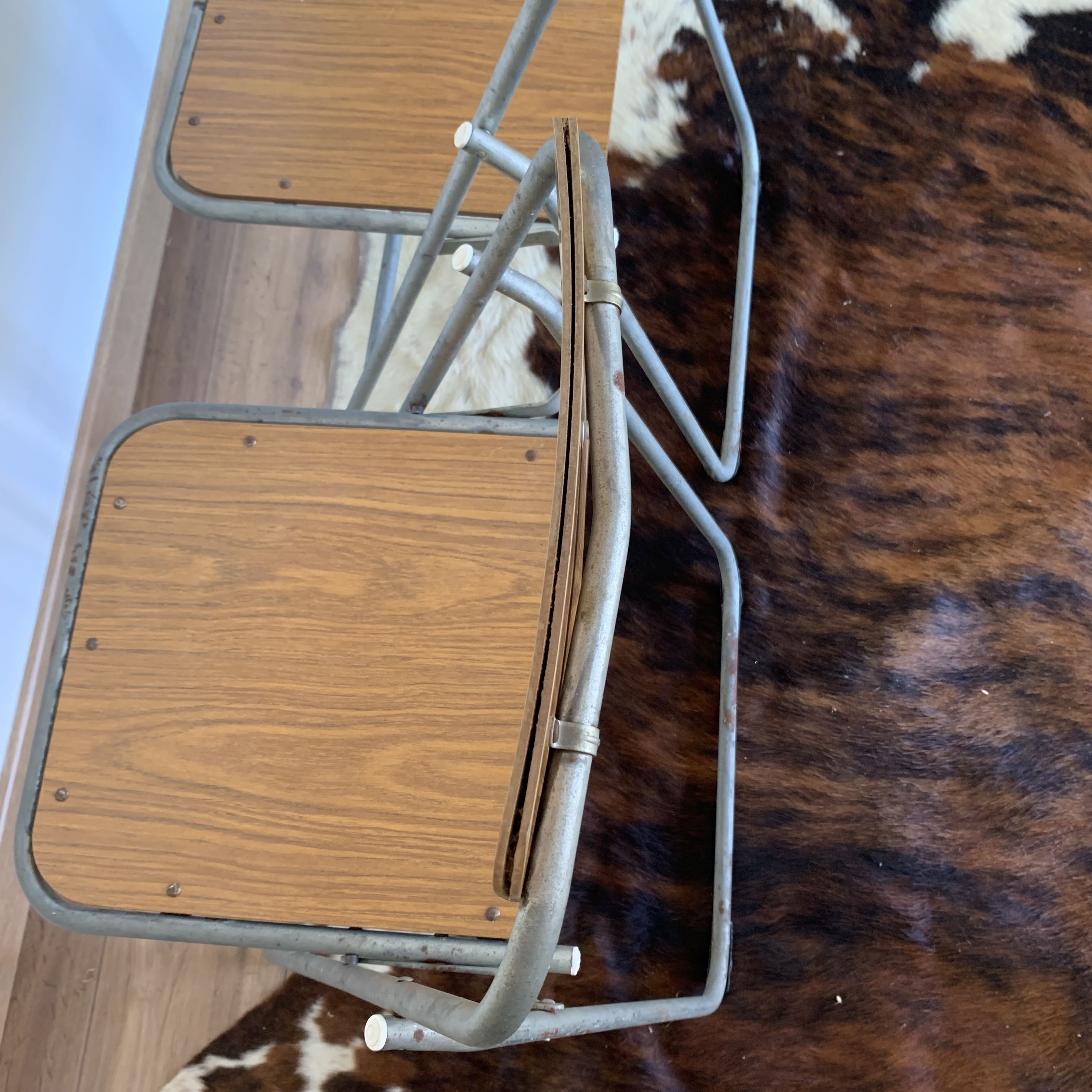 Pair of LALLEMAND folding chairs