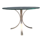 Table en acier et verre