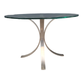 Table en acier et verre